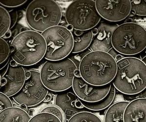 пазл Медали с знаками китайского зодиака